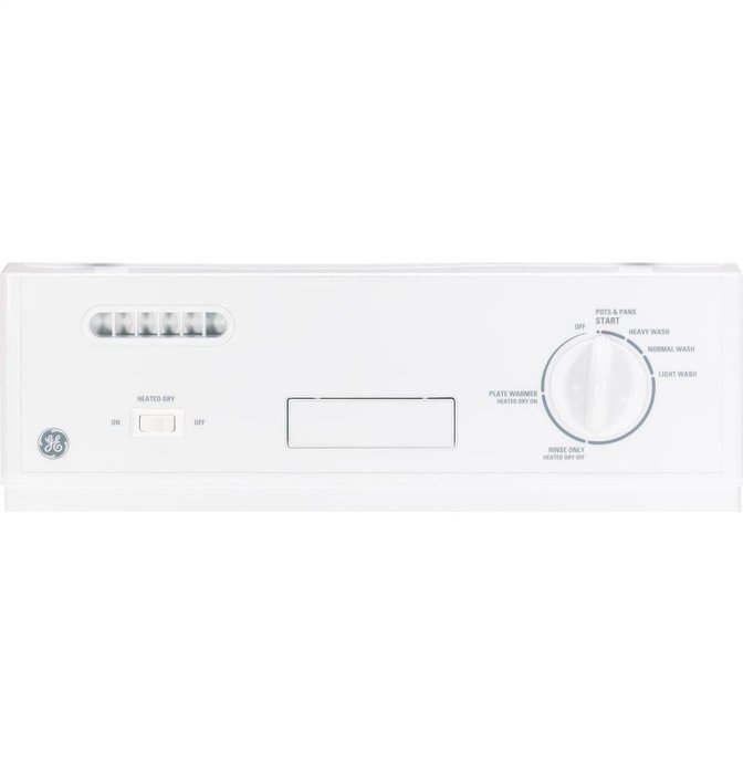 GE GIDDS-RI-00637 Built-In 18" Dishwasher With Front Controls, White, 7 Cycles/12 Options N2