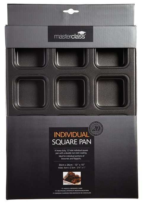 Master Class Square Pan, Non-Stick 12 Hole / 34cm x 26cm