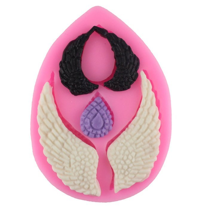 Mujiang Angel Wings Silicone Mold Making Fimo Candy Fondant Sugar Craft Gumpaste Cake Decorating Clay N8