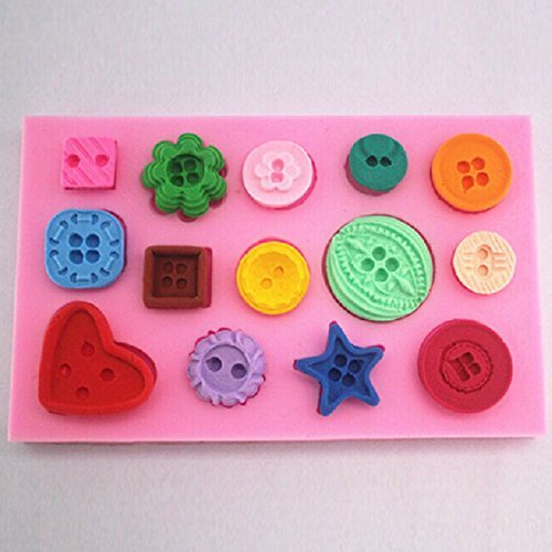 Genenic Baking Tool Cake Decorating Chocolate Sugarcraft Mold Buttons Mould Flower N2