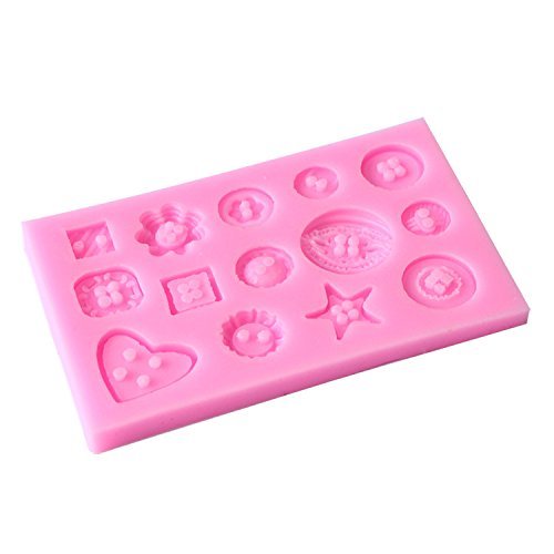 Genenic Baking Tool Cake Decorating Chocolate Sugarcraft Mold Buttons Mould Flower N3