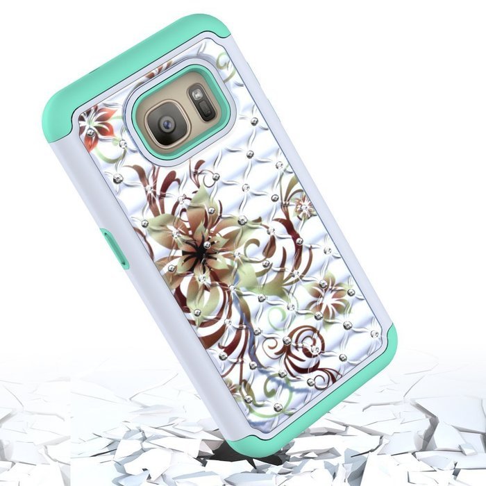 Galaxy S7 Case, HLCT Rugged Shock Proof Dual-Layer Case for Samsung Galaxy S7 (2016) (Owl Blue) N39