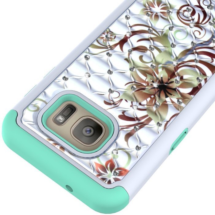 Galaxy S7 Case, HLCT Rugged Shock Proof Dual-Layer Case for Samsung Galaxy S7 (2016) (Owl Blue) N40