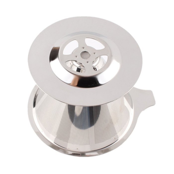 HiCollie Paperless Pour Over Coffee Dripper/Drip - Stainless Steel Double Mesh Reusable Coffee Filter/Stand/Pot... N3