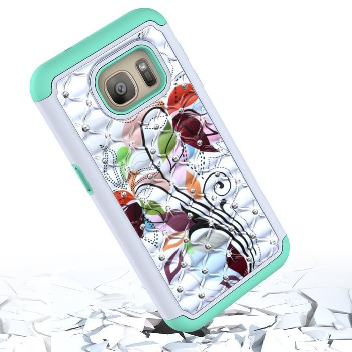 Galaxy S7 Case, HLCT Rugged Shock Proof Dual-Layer Case for Samsung Galaxy S7 (2016) (Owl Blue) N43