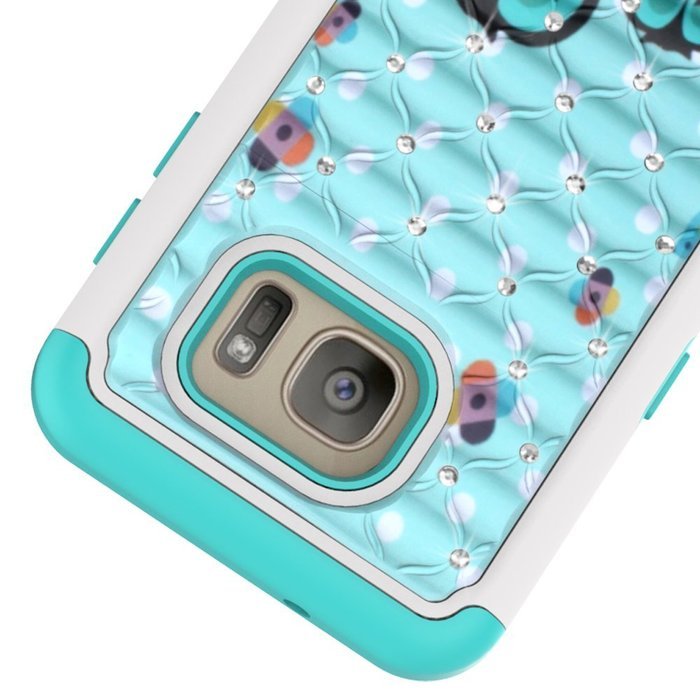 Galaxy S7 Case, HLCT Rugged Shock Proof Dual-Layer Case for Samsung Galaxy S7 (2016) (Owl Blue) N47