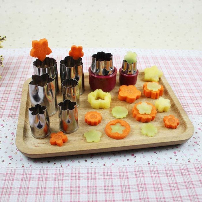 9Snail Flower Shape Rice Vegetable Fruit Cutter Mold Slicer Cake Cookies Cutting Shape Tools, Vegetable Cutter...