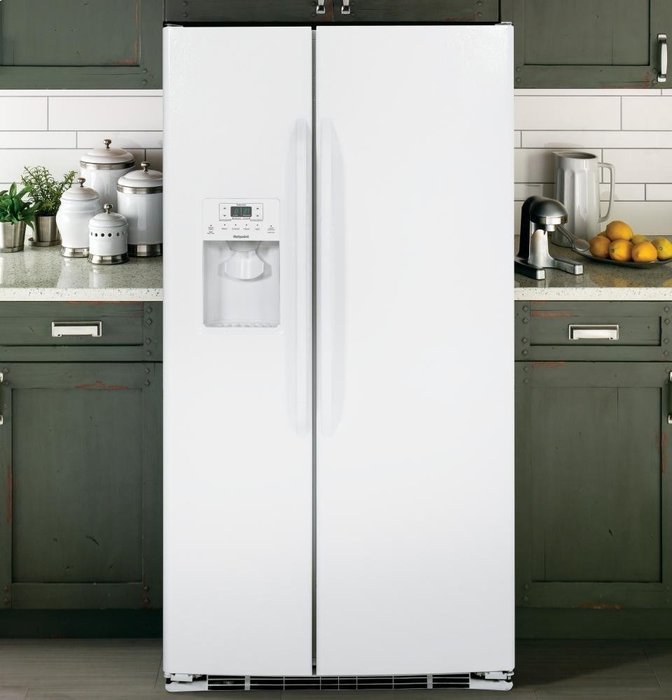 Hotpoint HSS25ATHWW 25.4 Cu. Ft. White Side-By-Side Refrigerator N6