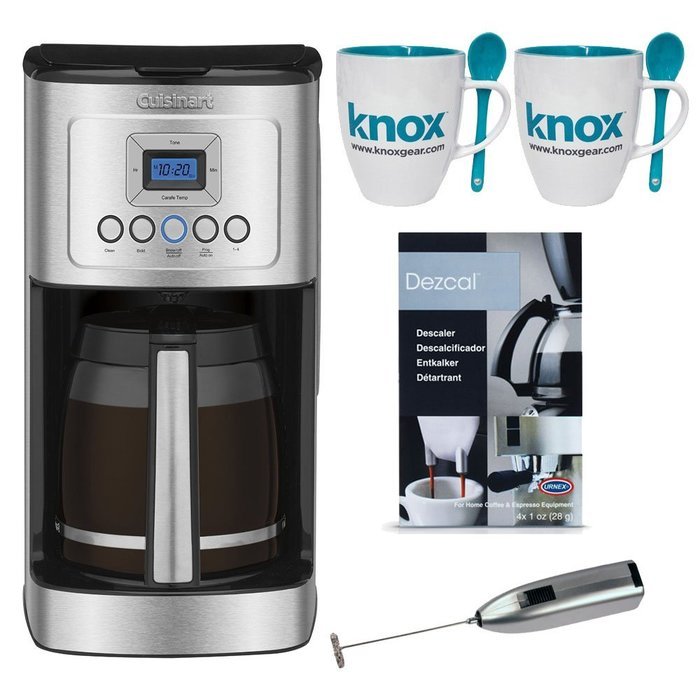 Cuisinart DCC-3200 14-Cup Refurbished Coffeemaker + Descaler + Mug Set + Frother