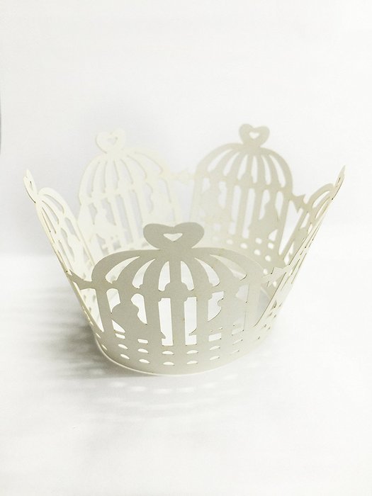 HUAL Cupcake Wrappers 50 Filigree Artistic Bake Cake Paper Cups Birdcage Lace Laser Cut Liner Baking Cup Muffin... N11