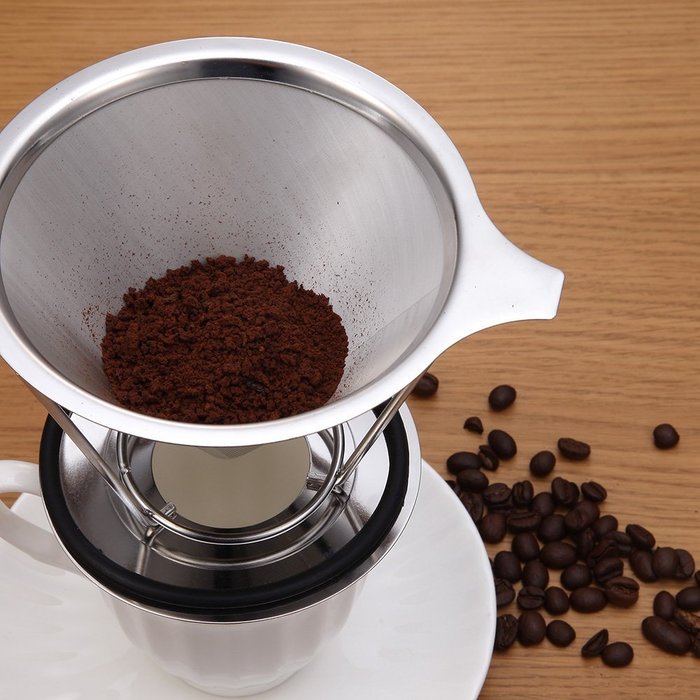 Solefun Pour Over Coffee Filter Cone Coffee Dripper Paperless, Permanent Stainless Steel Ultra Fine Micro Mesh... N6