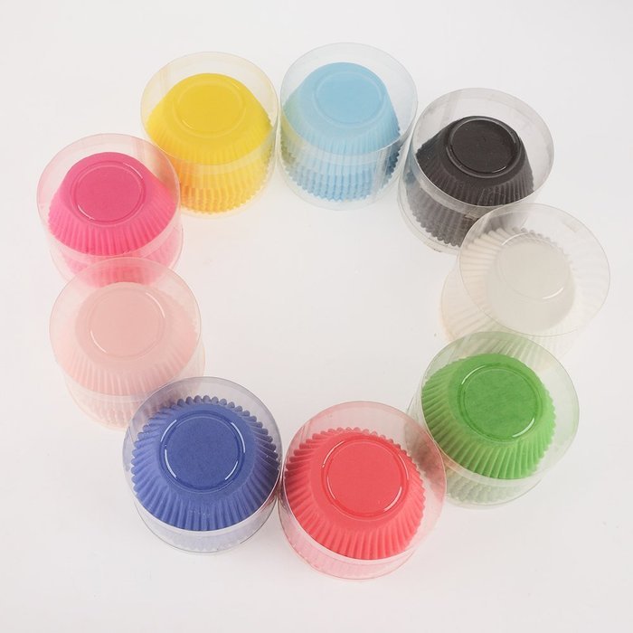 TecGeo(TM) 100pcs/set Red Yellow Cupcake Liners Mold Mix 4 Color Christmas Paper Cup Cake Muffin Case Baking Cups... N2
