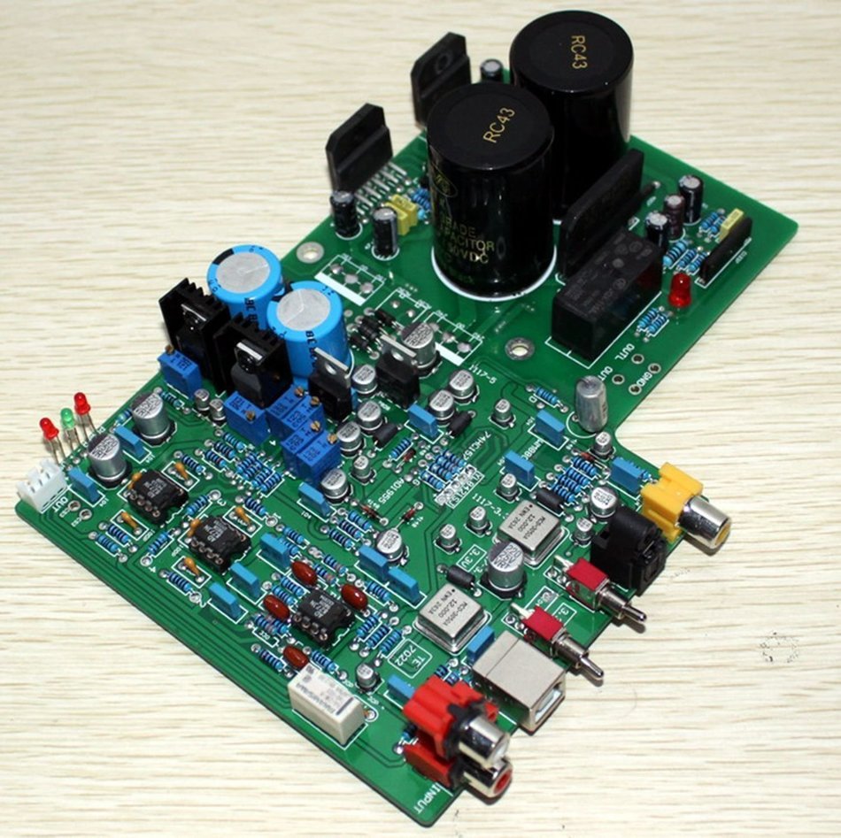 DAC 1955 USB Fiber & Coaxial Decord Board + LM3886 Amplfier Board N5