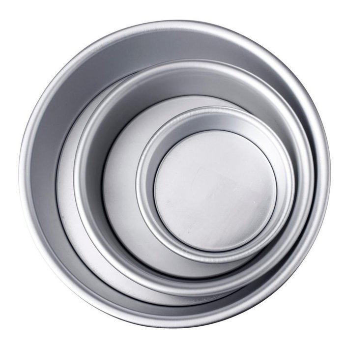 Pulison(TM) 4'' Aluminum Alloy Non-stick Round Cake Live bottom Baking Mould Pan Bakeware Tool SAP N5