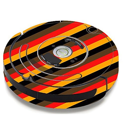 Skin Decal Vinyl Wrap For IRobot Roomba 650 655 Vacuum / Retro 70's Lines