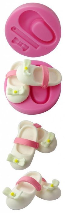 FOUR-C Chocolate Moulds 3D Baby Fondant Molds Color Pink