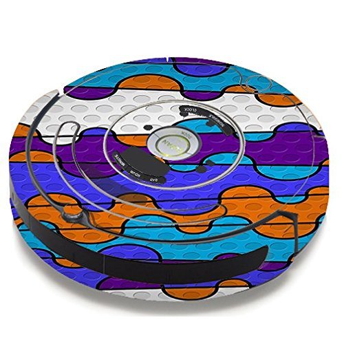 Skin Decal Vinyl Wrap For IRobot Roomba 650 655 Vacuum / Colorful Swirl Print