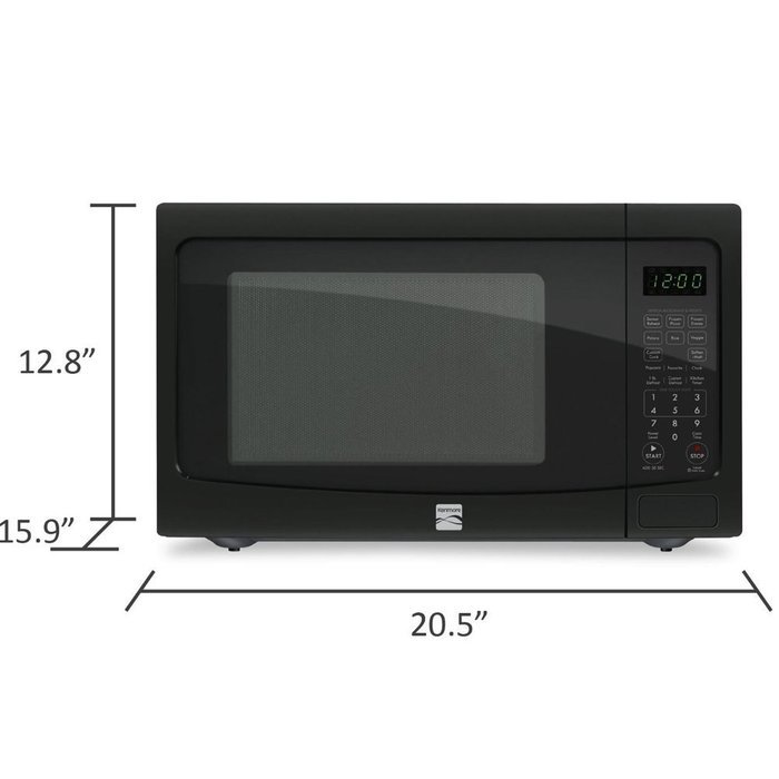 Kenmore 1.2 cu. ft. Countertop Microwave w/ EZ Clean Interior Black 72129 N8