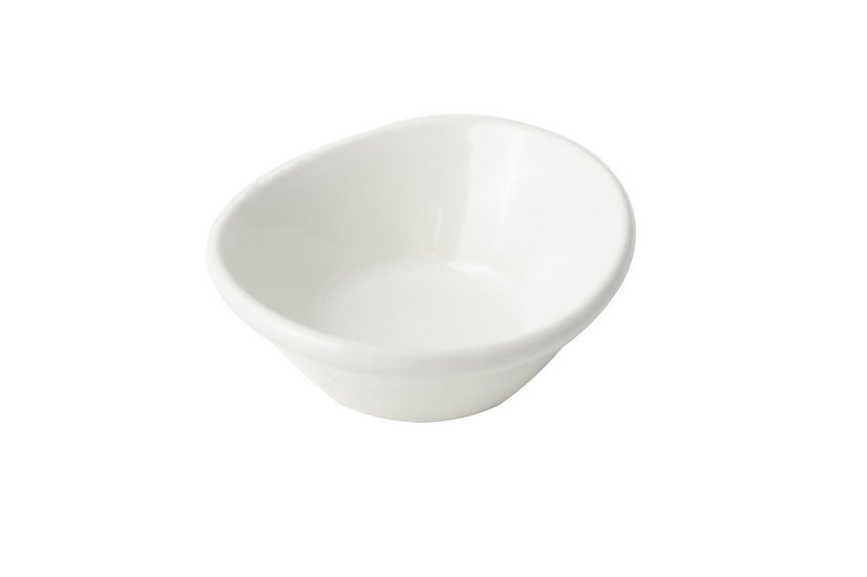 Bon Chef 9103 Aluminum Oval Stackable Ramekin, 4 oz Capacity, 3-3/4" Diameter, Sandstone White (Pack of 24)