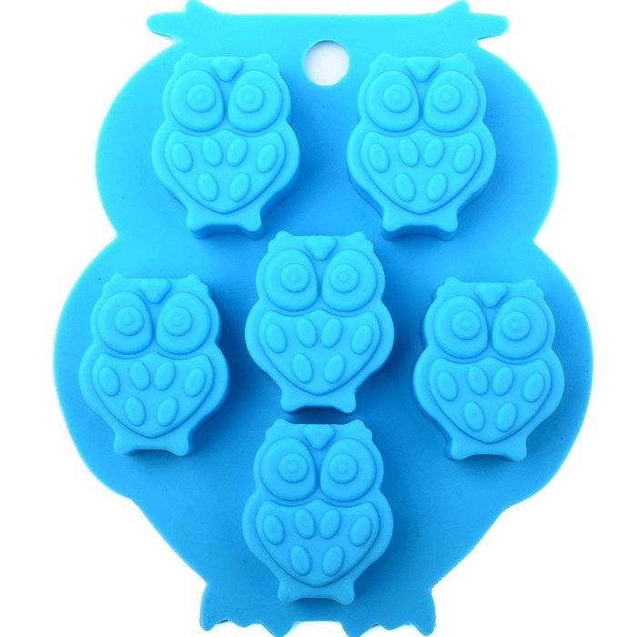 Chawoorim 6 Owls Silicone Molds Ice Cube Chocolate Jelly Candy Baking Mould Craft N4