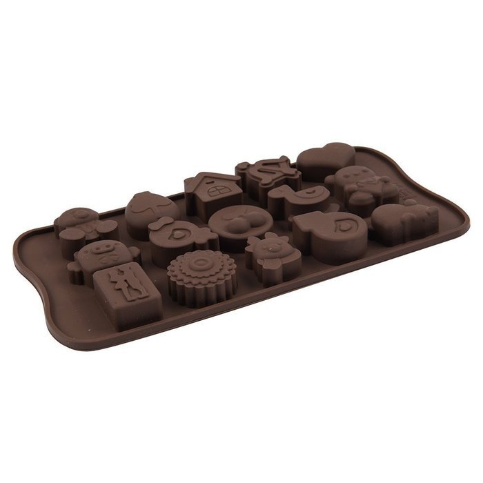 15 Cavity Cute Animal Silicone Chocolate Candy Ice Jelly Soap Molds Moulds Handmade DIY Mold Bear N40