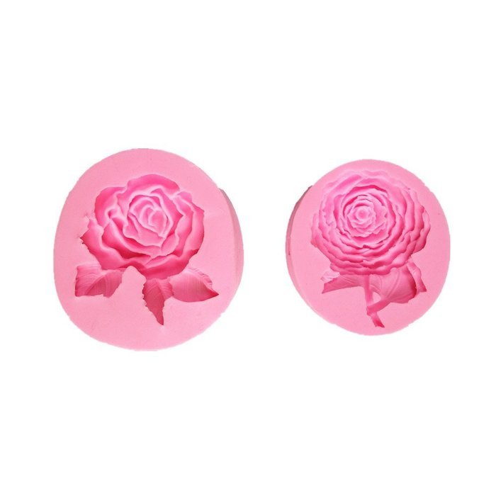 Yunko Set of 2 Rose Flower Shape Silicone Fondant Chocolate Candy Mold Cake Decorating Mold N2