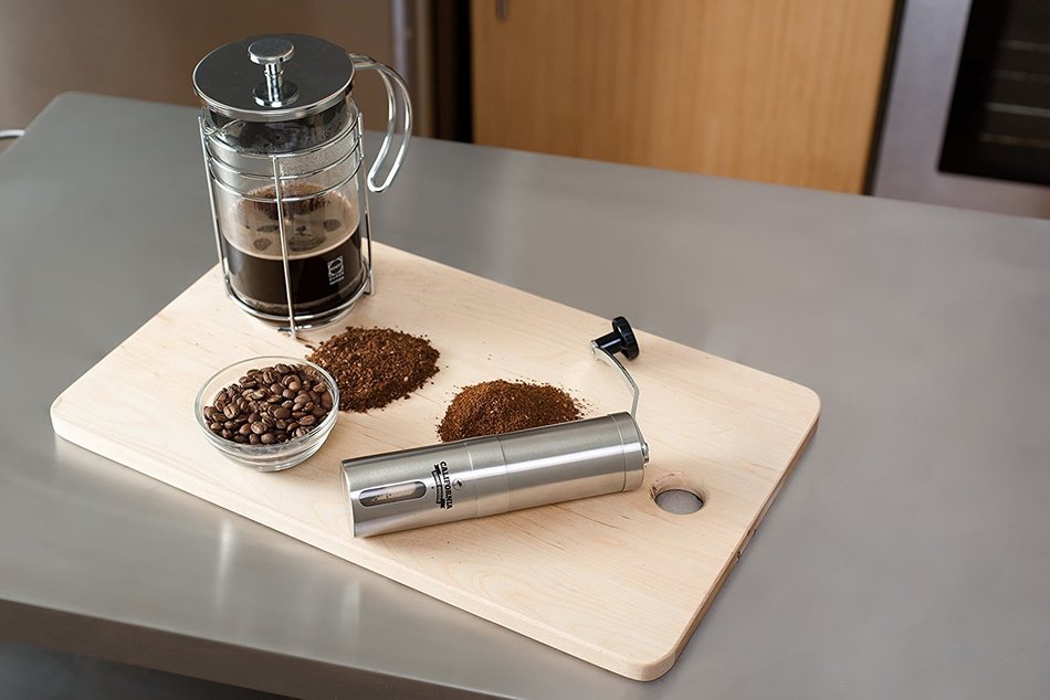 Premium Ceramic Burr Coffee Grinder - Portable Stainless Steel Coffee Mill by California Home Goods - Aeropress... N4