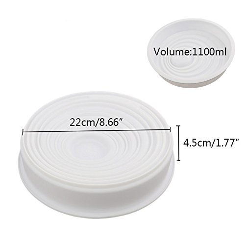 Round & Waves Design Silicone Mousse Cake Mould Cake Mold Silicone Flexible For Mousse Cake Breads Brownie Cornbread... N4
