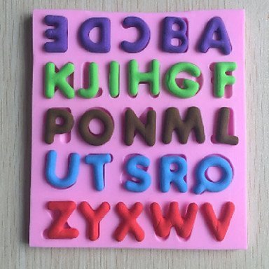 Sher The Capital Letters Shaped Fondant Cake Chocolate Silicone Mold, Decoration Tools Bakeware N4