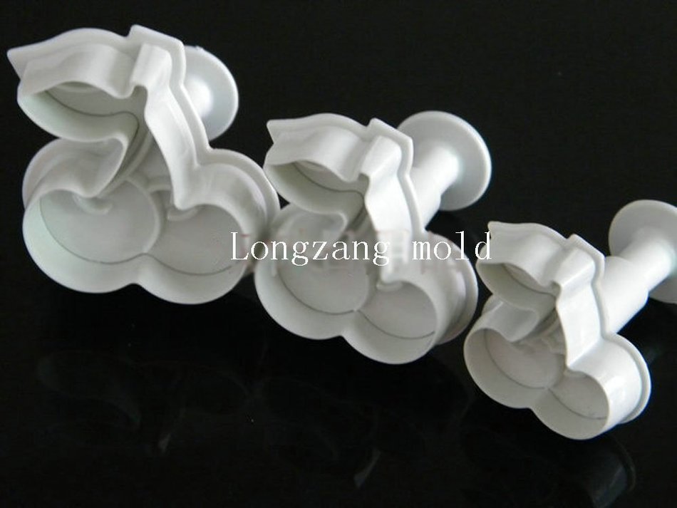 Set of 3pcs Cherry plunger Cutter cake decorating fondant embossing tool