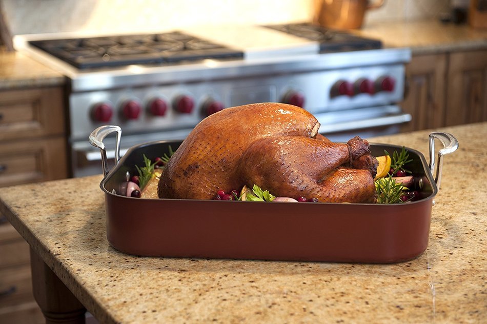 Nordic Ware 41722 Roaster with Rack, X-Large, Black N4