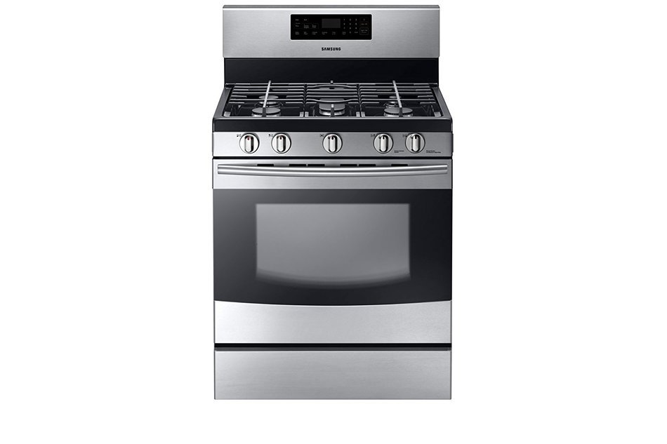 Samsung NX58F5500SS Stainless Steel Freestanding Gas Range, 5.8 Cubic Feet N3