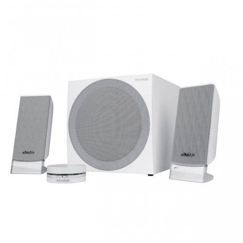 MICROLAB FC20 40 Watt Subwoofer Stereo Speaker w Digital Signal Processor (DSP) and Rotating RF Remote Control...