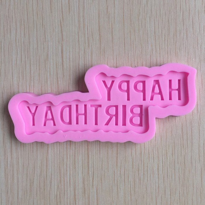 Anyana 3D HAPPY BIRTHDAY Silicone Fondant Mold Cake Decorating Pastry Gum Pastry Tool Kitchen Tool Sugar Paste... N4