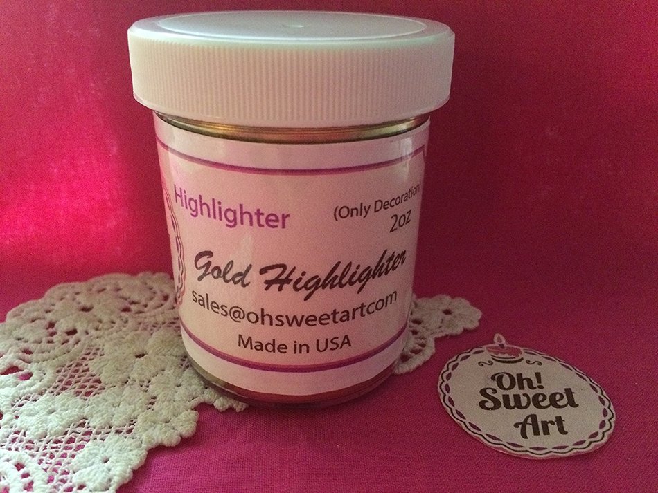 Gold Highlighter Dust 2 Oz By Oh! Sweet Art