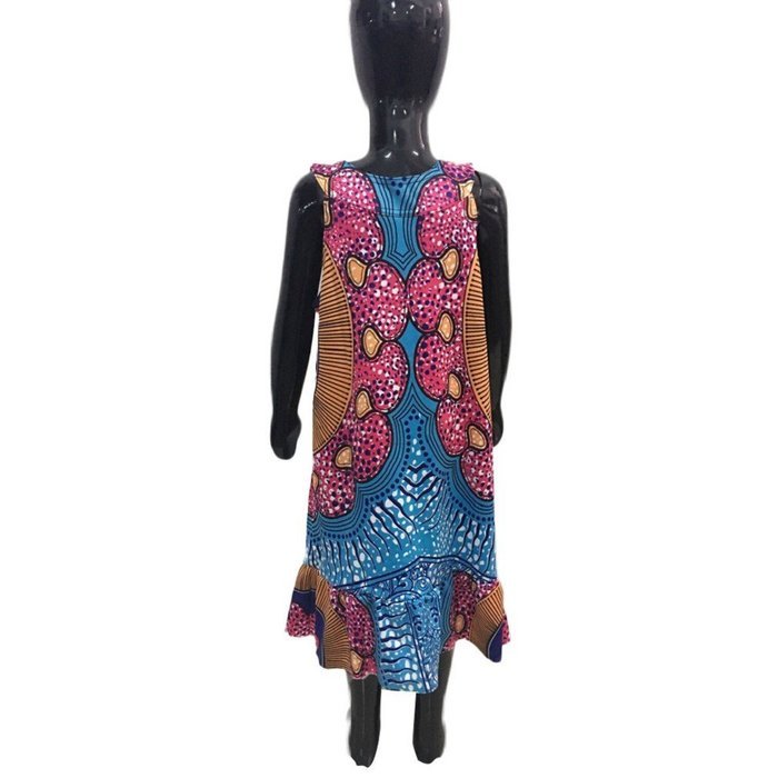 Kids Dress,Morecome Girls Kids Short Sleeve Clothes Africa Print Tops Dress N16