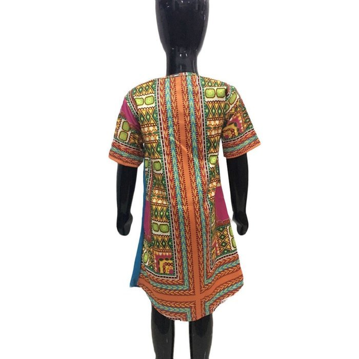 Kids Dress,Morecome Girls Kids Short Sleeve Clothes Africa Print Tops Dress N19