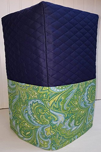 Green Blue Paisley Coffee Maker Cover (Navy Blue) N4