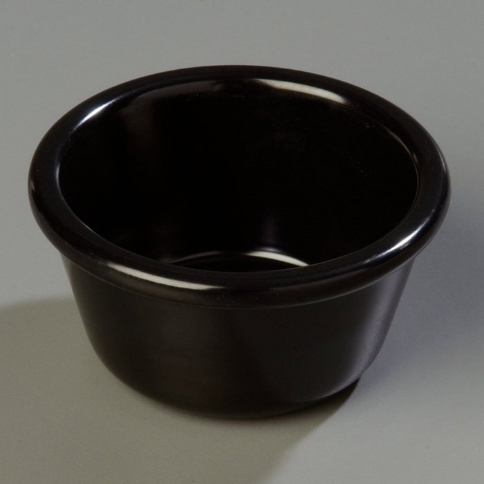 Carlisle S28503 Melamine Smooth Ramekin, 4 oz Capacity, 1.43" Height, Black (Case of 48) N4