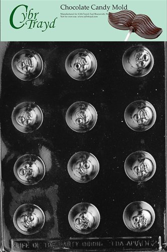 Cybrtrayd AO062 Cherry Bon-Bon Chocolate Candy Mold with Exclusive Cybrtrayd Copyrighted Chocolate Molding Instructions