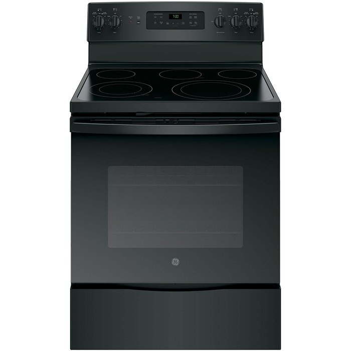 GE JB700DJBB 30" Black Electric Smoothtop Range - Convection