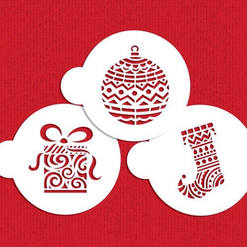 Modern Christmas Cookie Stencil Set by Designer Stencils