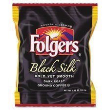 Folgers FOL00019 Black Silk Ground Coffee Fraction Pack, 42 Per Carton