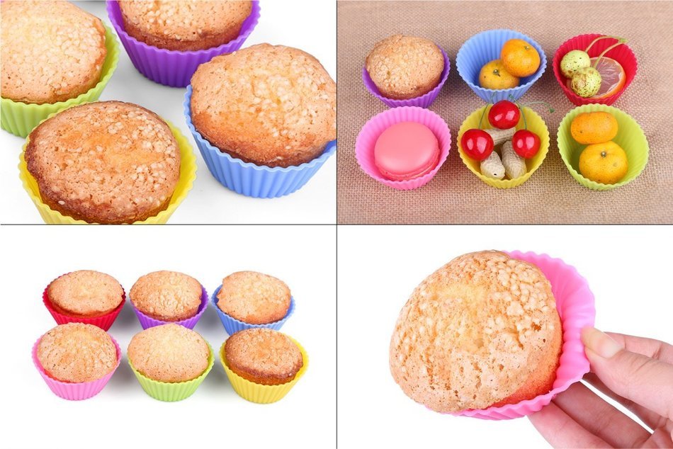Delidge Silicone Baking Cups, Pack of 6, Assorted N14