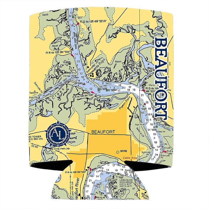 Altered Latitudes Beaufort, SC Chart Standard Beverage Cooler (4-Pack)