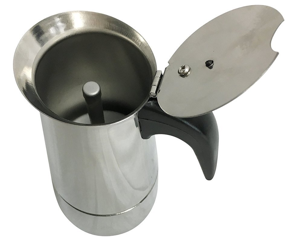 Wee's Beyond 7522-09 Brew-Fresh Espresso Maker, 9 Cup, Stainless Steel N2