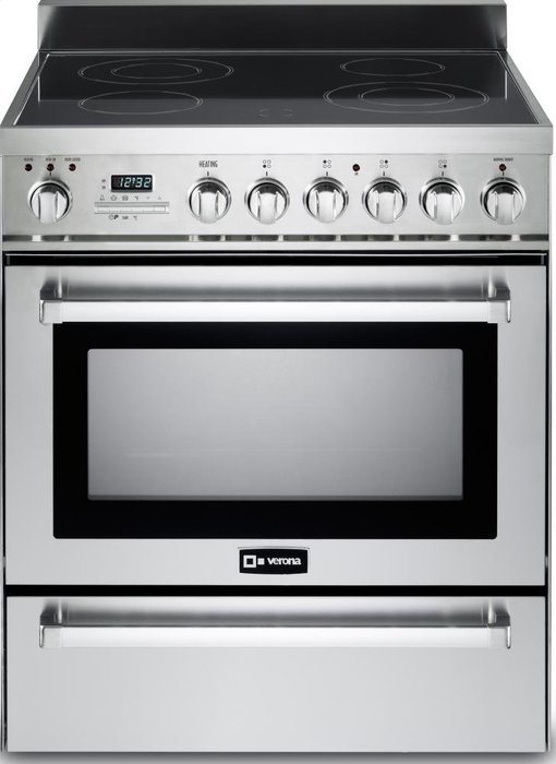 Verona VEFSEE304PSS 30" Electric Range with 3.6 cu. ft. European Convection Oven in Stainless Steel