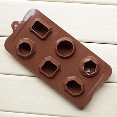 Sher 6 Hole Diamond Crystal Series Shape Cake Ice Jelly Chocolate Molds