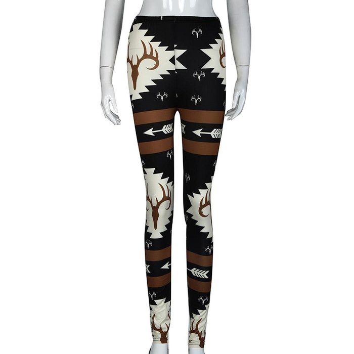 PHOTNO Fashion Women Skinny Printed Stretchy Pants Leggings N36