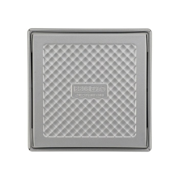 Durable, Folded Aluminized Steel 8-Inch Square Cake Pan, Nonstick, Silver N2